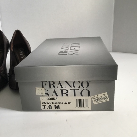Franco Sarto Leather Peep Toe High Heel Pump - Picture 8 of 8